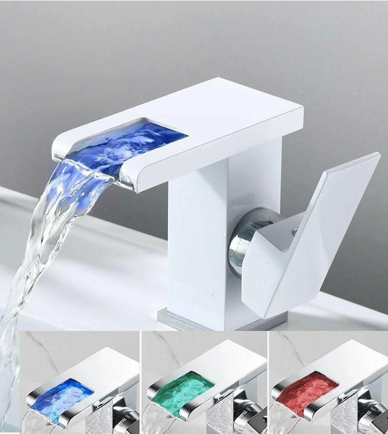 Смеситель для раковины в ванной со светодиодной подсветкой с доставкой из Китая